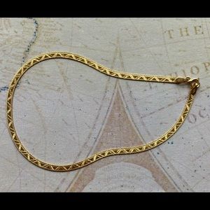 Vintage 90’s 14k Italian Gold Ankle Bracelet